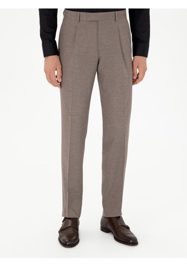 Cacharel Vizon Slim Fit Kumaş Pantolon Kahverengi