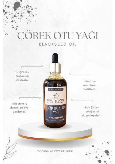 Beauty Voice %100 Doğal Soğuk Sıkım Çörek Otu Yağı 200ml 2li Set