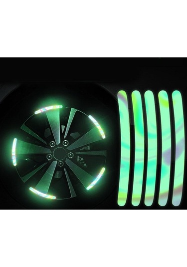 Fosforlu Seametal 20/40 Adet Yansıtıcı Çıkartmalar Araba Tekerlek Göbeği Gece Sürüş Araba Lastiği Jant Yansıtıcı Şeritleri Aydınlık Etiket 20pcs