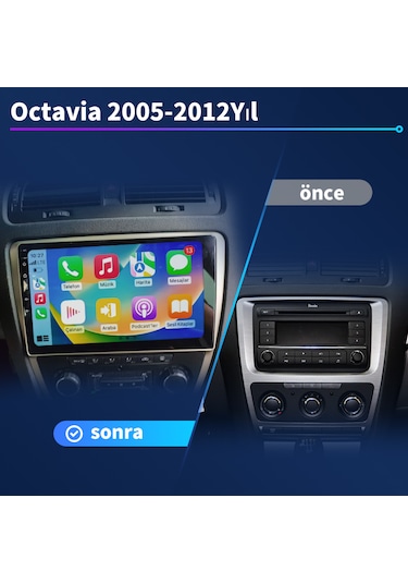 Skoda Octavia 2005-2012 Yıl Multimedya 4-32 Gb Navigasyon