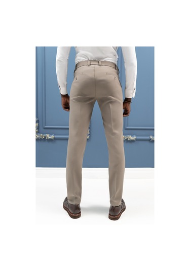 Ecer Slimfit Mevsimlik Fermuar Kapamalı Yan Cepli Kumaş Pantolon haki