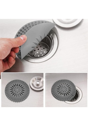 Süzgeçli Silikon Lavabo Ve Küvet Tıkacı Yuvarlak Lavabo Tıkacı Süzgeç Banyo Tıpa Banyo Süzgeç