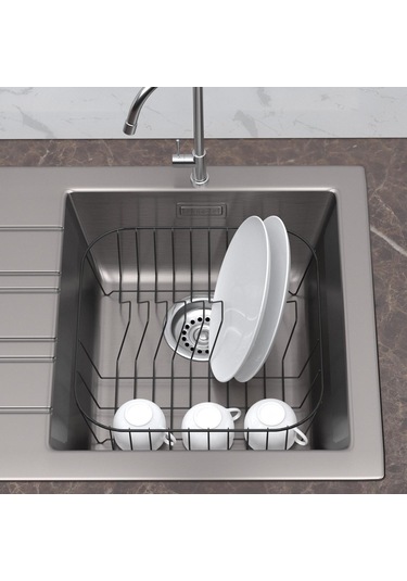 Teknotel Lavabo Evye Tabaklık Bulaşıklık Mat Siyah Kb081 Çok Renkli