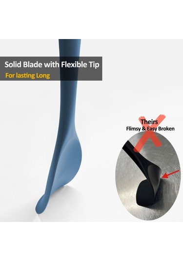 Silikon Spatula Kaşık Seti, Isıya Dayanıklı Kauçuk Kaşık, Ahşap