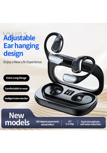 Geeksen Bt5.4 Kablosuz Spor Kulaklık - Su Geçirmez, 5 Saat Müzik, Şarj Kutusu İle Oyun Modu Siyah/beyaz