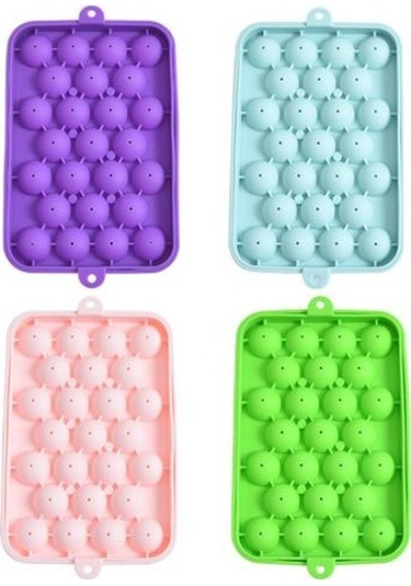 Gökyüzü Mavi Büyük Kapasiteli Kolay Bırakılan Silikon Buz Kafes Jöle Yoğurt Buz Topu Kalıp Buzdolabı Buz Kutusu Gıda Sınıfı Buz Konteyneri