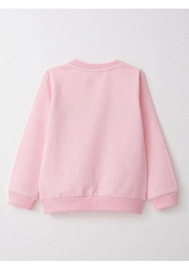 Kız Çocuk Loved Nakışlı Pamuklu Eşofman Takım-14382 Pembe