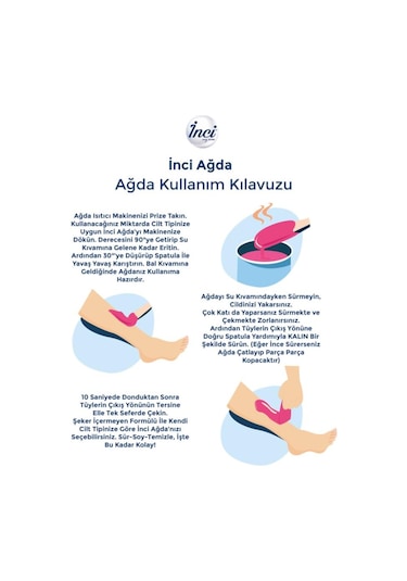 İnci Pudralı Hassas Ciltler için Boncuk Ağda 200 G x 2 + Spatula 5'li