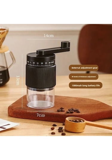 Yifomall Ev İçin Taşınabilir Usb Şarjlı Fincan Kahve Defteri: Hafif, Uygun Ve Profesyonel Ölçüde Öğütme Siyah Diğer