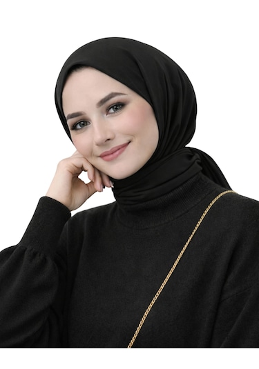 Trikonova Balon Kol Bol Paça Alt Üst Kadın Triko Tesettür Takım Siyah