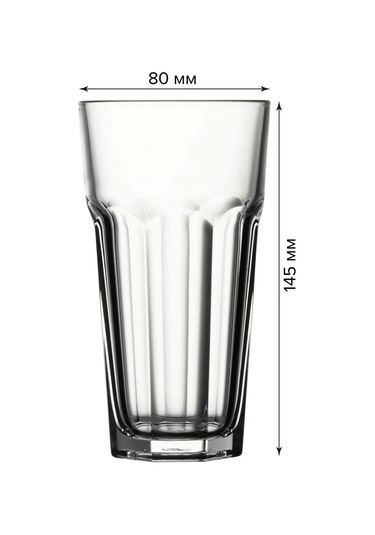 Pasabahce 365 Ml Cam Bardaklar 2'li Set, Kırma Desenli, Yüksek Tasarım 168635344 Beyaz