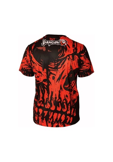 Dragondo Tx8597 Kick Boks Muaythai Tişört Kırmızı Dijital Baskılı Tişört Kırmızı