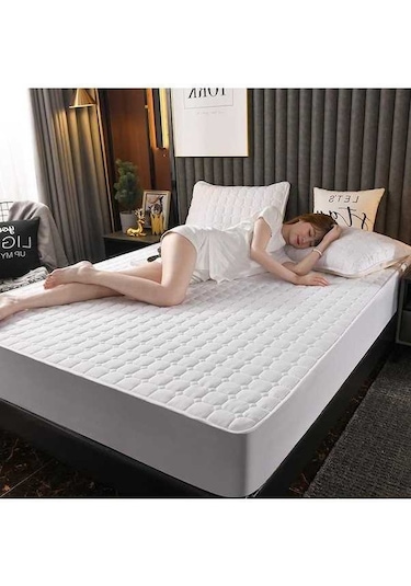 Novahub 2022 Yeni Kalın Yün Peluş Yatak Kılıfı - Tam Koruma, Beyaz, 150x200+30cm, Rahat Konfor DiğER