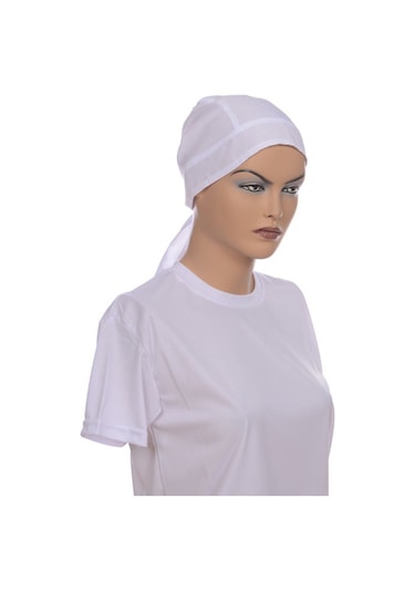 Formteks Aşçı Arka Kısım Bağlamalı Bandana Beyaz