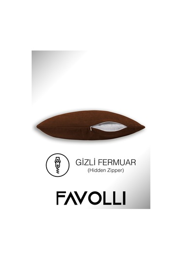 Br Favolli Kadife Dokulu Kiremit Rengi Kırlent Kılıfı Dream Serisi Punch Için Uygun Gizli Fermuar Kiremit Rengi