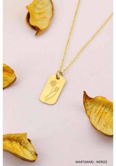 Doğum Çiçeği Kolye Doğum Ayı Çiçek Kolye Modeli 12 Ay Burç Kolye Kırmızı