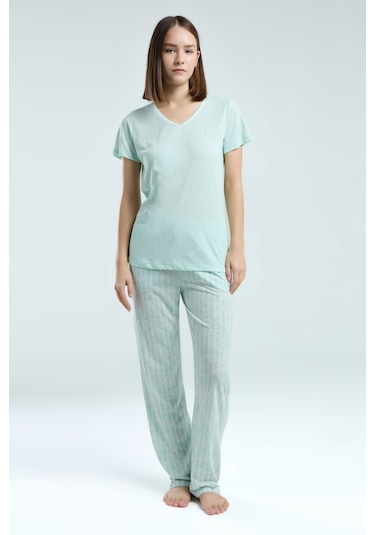Pierre Cardin Kadın Yeşil Pijama Takımı Yeşil