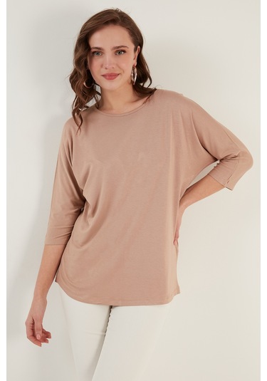 Lela Bisiklet Yaka Truvakar Kol Bayan Bluz 5861416Y Bisküvi