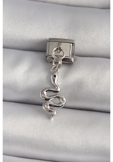 316l Çelik Gümüş Renk Sallantı Yılan Model Nomination Charm - Tj-bc1174 Diğer