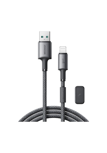 Rogfer Joyroom S-a50 3a 480mbps Hızlı Şarj Veri Kablosu, Usb-a - 8 Pin Kablo, Uzunluk: 1.2m Koyu Gri