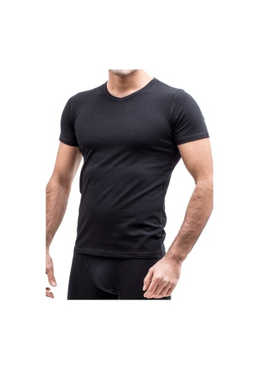 The Don Organic Blended V-Neck - V Yaka Erkek Fanila Siyah