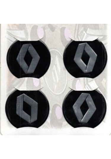 Renault Uyumlu Yedek Parça Siyah Alüminyum Yapıştırma Jant Göbeği 4lü 60mm