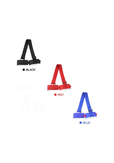 Shineyee Erkek Bayan Kayak Taşıma Kemerleri Nilon Materyalli 57-107 Cm Uzunluk Ayarlanabilir Siyah Renk Siyah