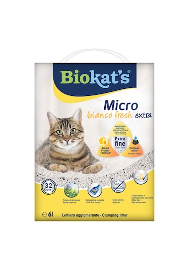 Biokat's Micro Bianco Fresh Extra Topaklaşan Kedi Kumu 6 L