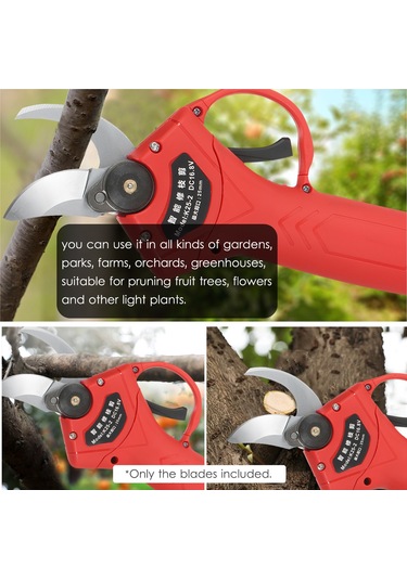 Youmex Kablosuz Elektrikli Budama Makası İçin 25mm Çelik Yedek Bıçak Seti