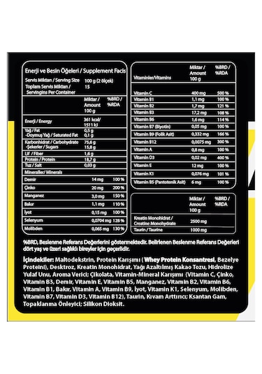 Fibrelle Mass Gainer Çikolata Aromalı 1500 G Karbonhidrat Tozu Çikolata