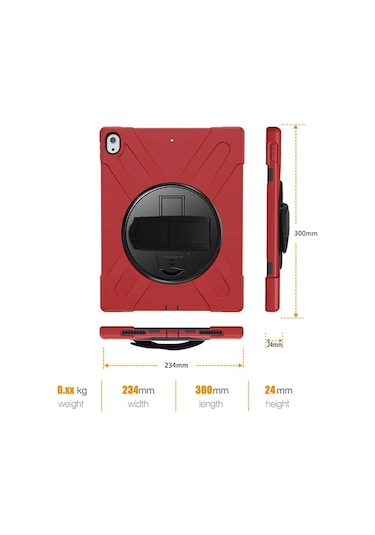 Duxweel Apple Uyumlu iPad Pro 12.9 3.Nesil Standlı Zırh Kılıf/Shockproof