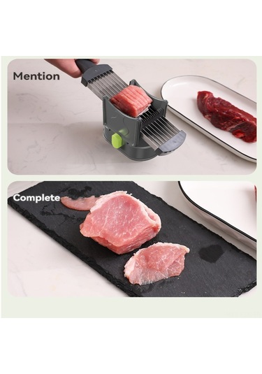 Xindoker Ev Ve Kamp İçin Çabuk Temizlenir Çiğ Et Dilimleyici - Dilim, Ipi, Çubuk, Kırık Modlarıyla Profesyonel Et Kesme Aleti Siyah Siyah