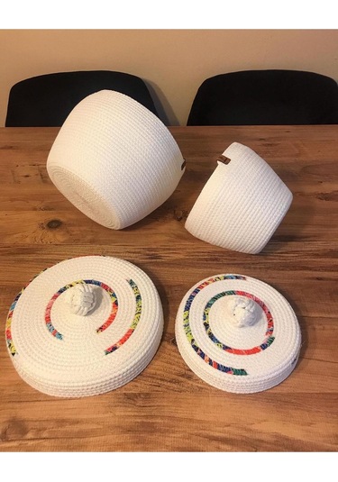 Dekoratif Sepet, Kapaklı Sepet, Çok Amaçlı Saklama Kutusu, Hediyelik Sepet 001