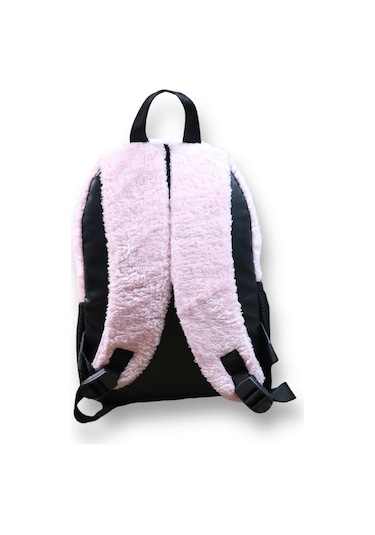 Monte Lui Mnt3637 Peluş Sırt Çantası Pembe Siyah