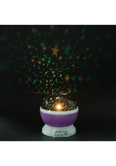 Dönen Star Master Gece Lambası Mor-2231 Çok Renkli