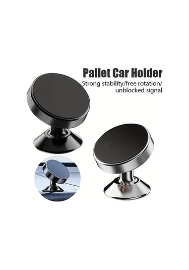 Oldfriend 2 Adet Gümüş Rengi Evrensel Manyetik Araç Tutucu 360 Derece Dönebilir Hava Çıkışlı Telefon Tutucu