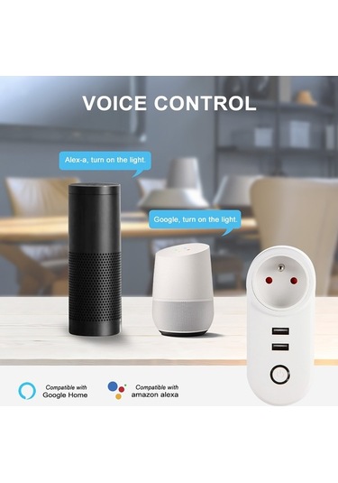 Ulzyvf Akıllı Wifi Soket Fr, Uzaktan Kumanda, Zamanlama, Alexa & Google Home, Ifttt Ses Kontrolü