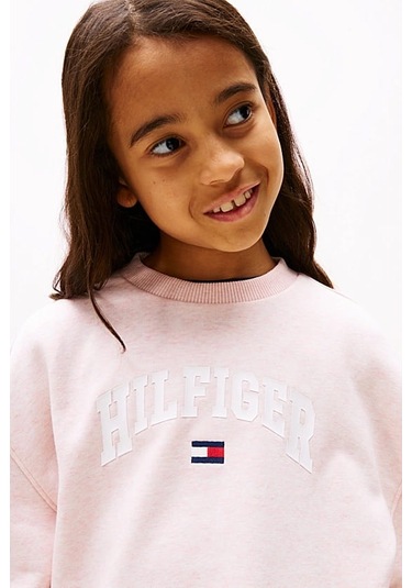 Kız Çocuk Th Varsity Sweatshirt - Pudra Coral Ice Heather