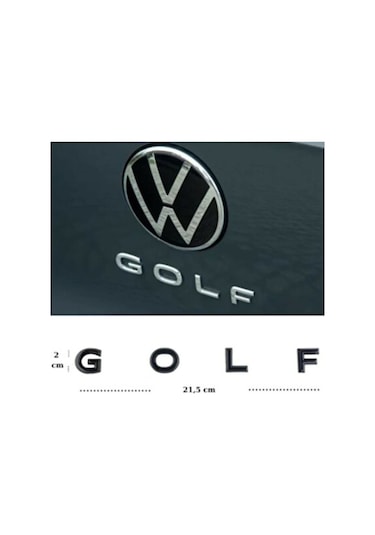 Volkswagen Golf Bagaj 3M 3D Yeni Nesil Krom Abs Yazı Logo Amblem