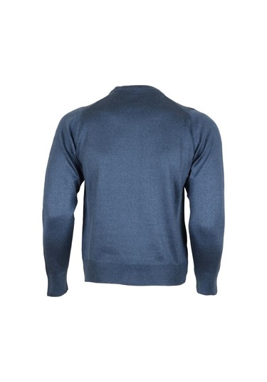 Erkek Kazak Klasik Normal Kesim Yünlü Rar00491 Mavi