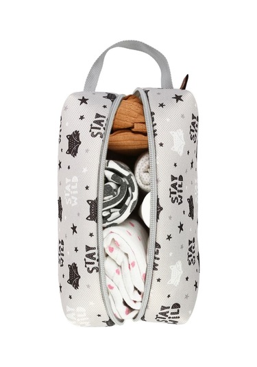 Kirli Temiz Islak Organizer Çantası Fox Bebek Çocuk Kıyafet Çamaşır Anne Makyaj Alezli Çanta