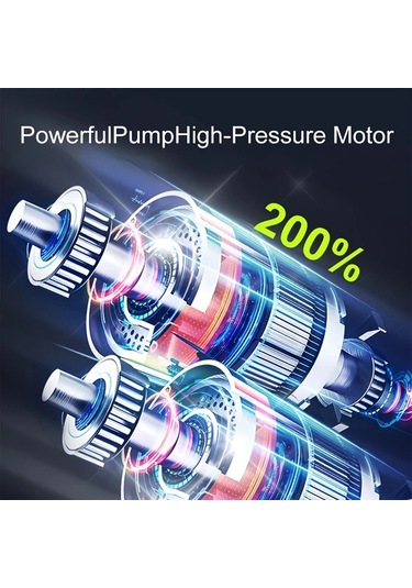 Primepickings Taşınabilir Lastik Şişirme 150psı Kablosuz Hava Kompresörü Usb Şarjlı Araç Bisiklet Motor Ve Spor Topları İçin Black