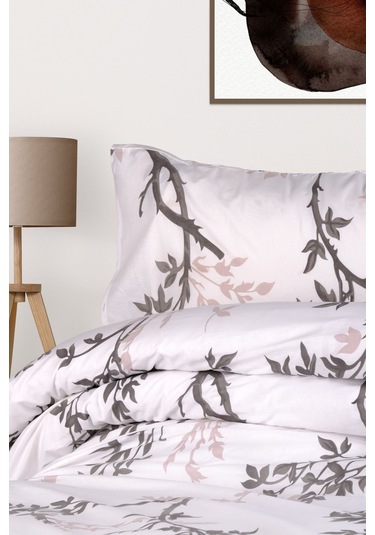 Aytunç Yeliz %100 Pamuklu Tek Kişilik Nevresim Takımı 160x220 Cm Gri