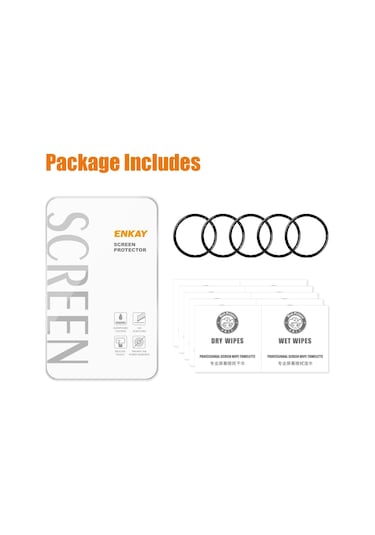 Garmin Venu 3s İçin 5 Adet Enkay 3d Tam Kapsama Yumuşak Pc Kenar Pmma Hd Ekran Koruyucu Film