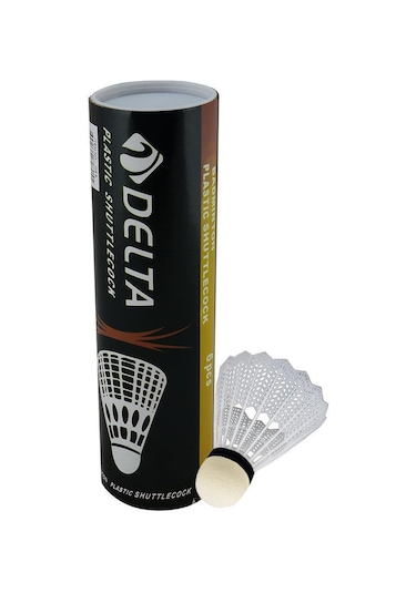 Delta Plastik Başlı Beyaz Badminton Topu (Özel Kutusunda) 6 Adet