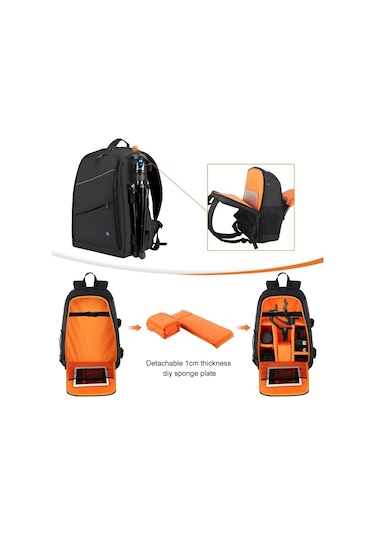 Sones Puluz Açık Hava Taşınabilir Su Geçirmez Çizilmeye Dayanıklı Çift Omuz Sırt Çantası E Kamera Kamera Çantası & Kılıfı 50653345