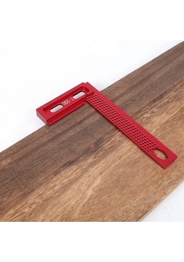 Jeemson Ahşap İşleri Çizici Çubugu, Alüminyum Alaşımlı, Dayanıklı, Pas Koruyucu, Kesin İşaretleme, T-şekilli, 200mm