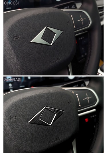 Togg T10x Uyumlu Amblem Kaplama Sticker Set Parlak Siyah