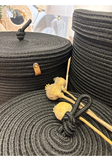 Victor Çok Amaçlı Düzenleyici Kapaklı Sepet,kapaklı Saksılık,kapaklı Organizer 26-20, Küçük Boy Siyah