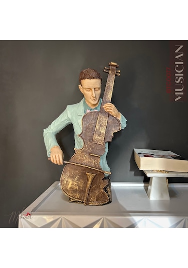 Müzisyen Heykeli Figür Dekoratif Obje Ve Biblo Masa Dekorasyon 1